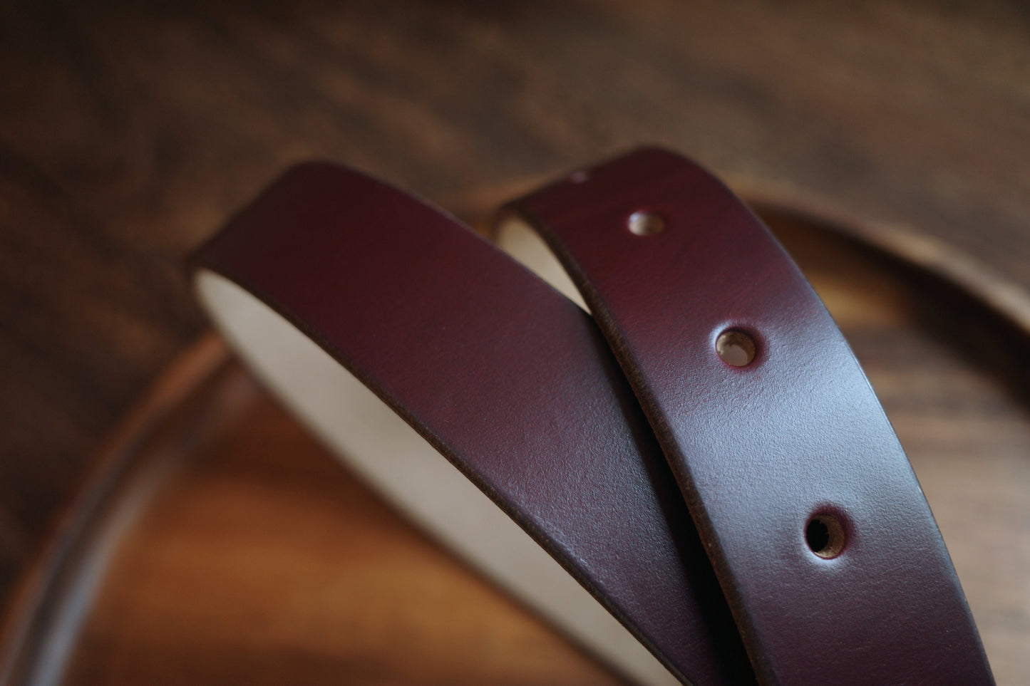 HORWEEN ホーウィン茶芯レザー 真鍮バックル ベルト ユニセックス 28mm