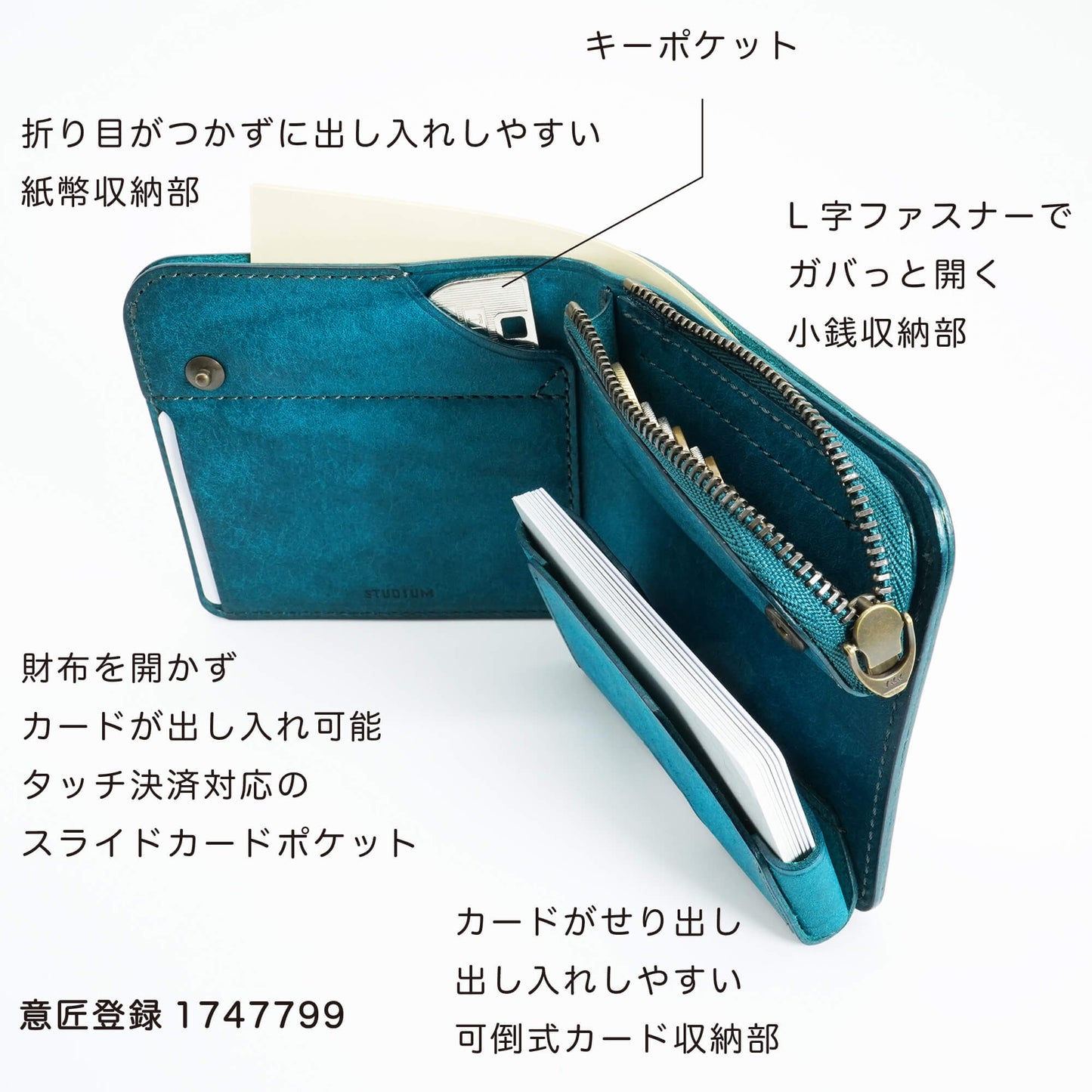 小さく薄い財布「POKET/ポケト」小さくても大容量で薄さをキープ!