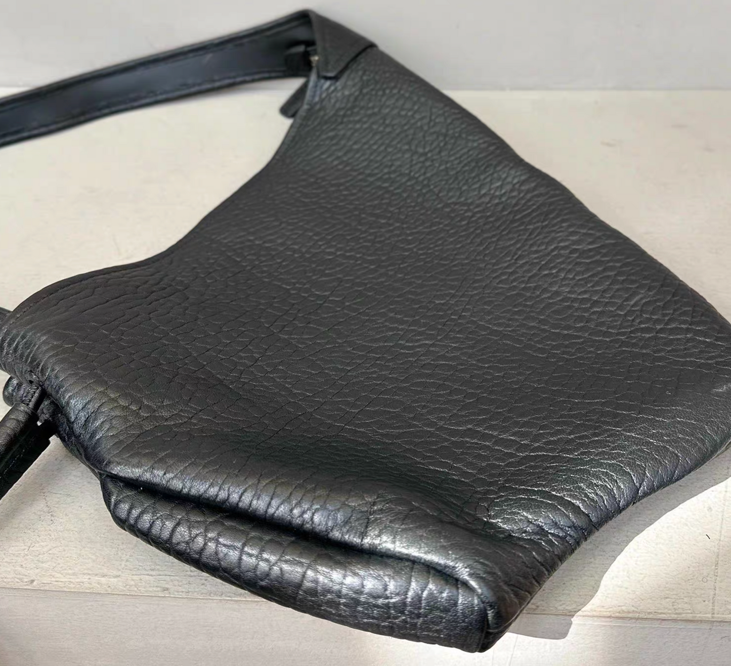 Deerskin soft shoulder bag Hokkaido deerskin