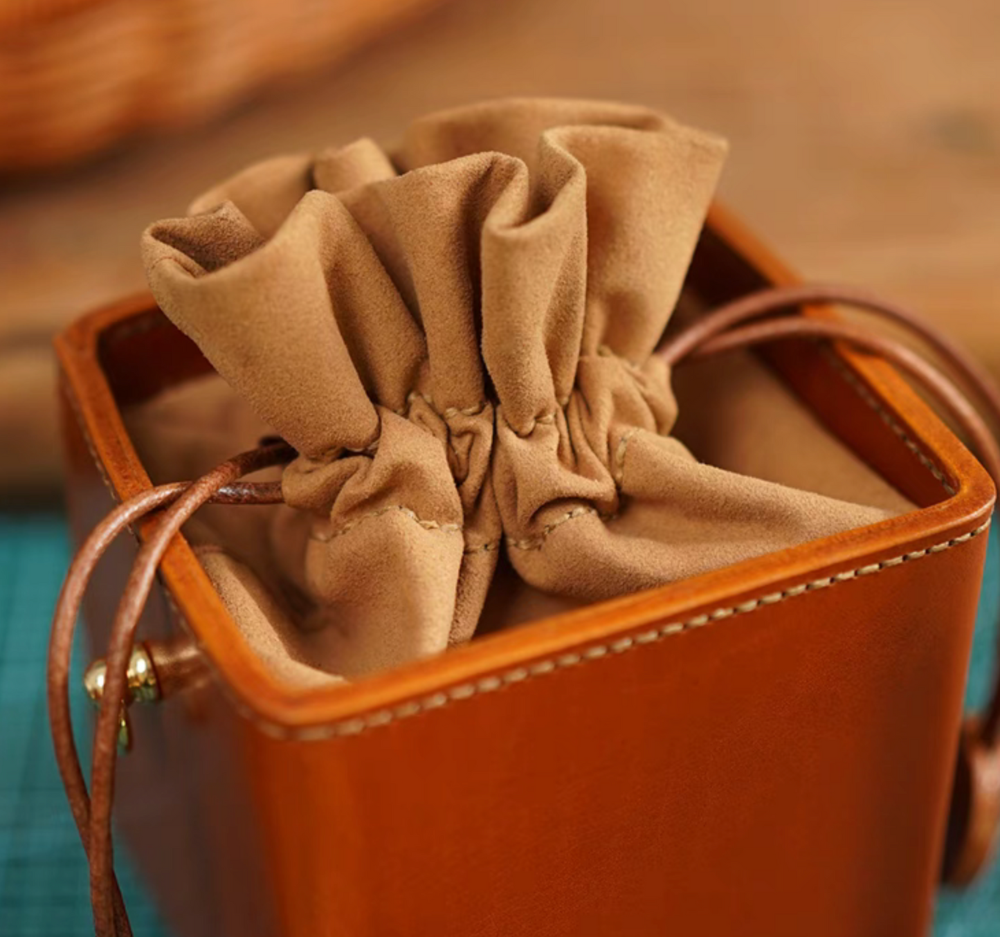 Leather box Genuine leather box shoulder bag
