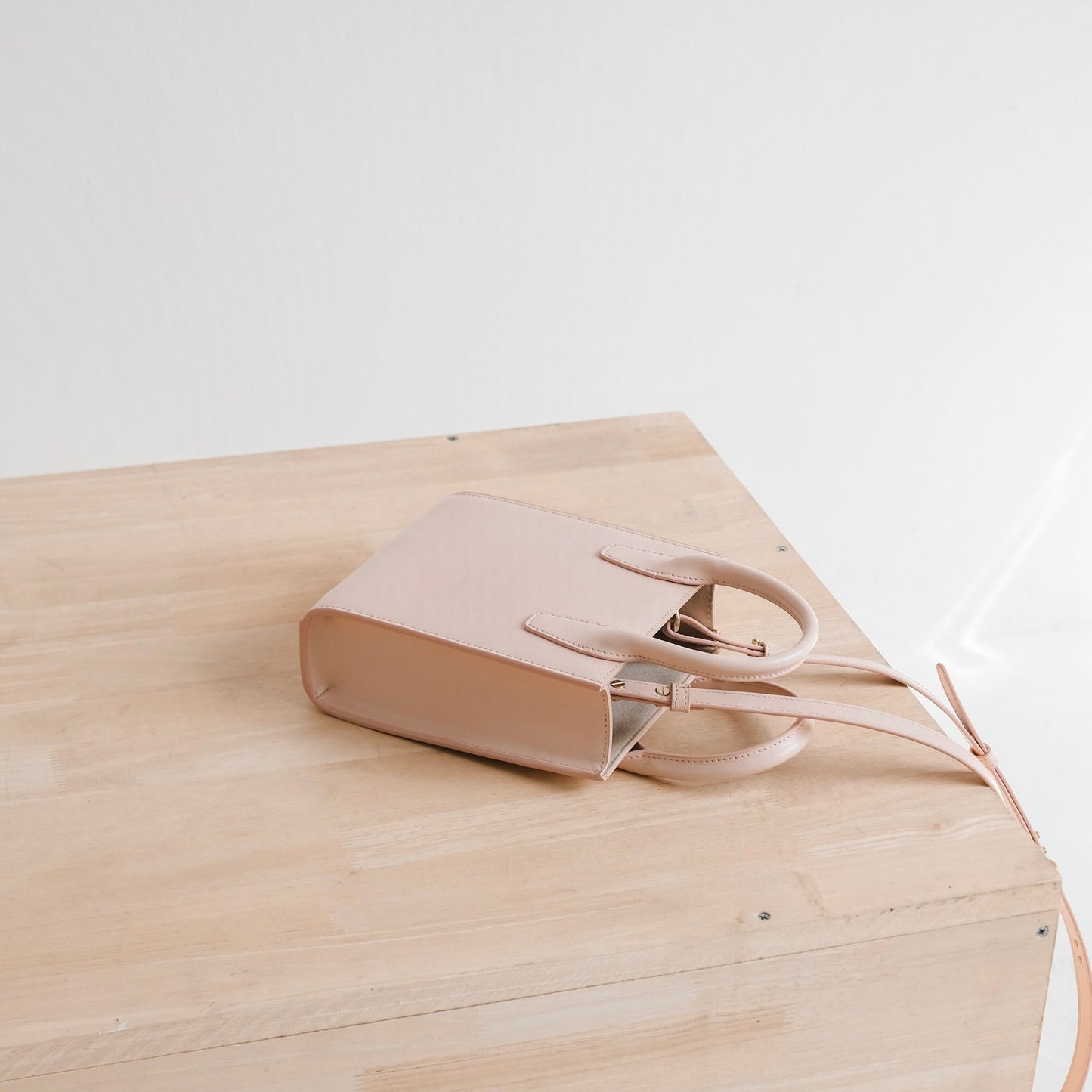 【受注生産】スクエア レザー 2WAY トートバッグ