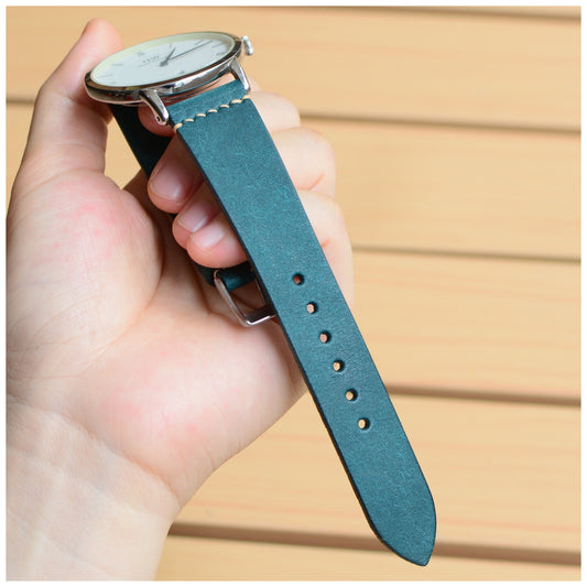 手縫い腕時計ベルト シンプル マルゴーレザー イタリアンレザー