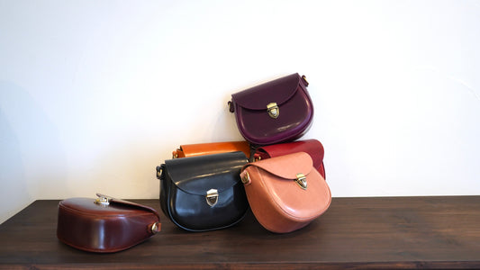 Hand-stitched Stone M shoulder bag, mini bag, ladies bag, Italian cowhide