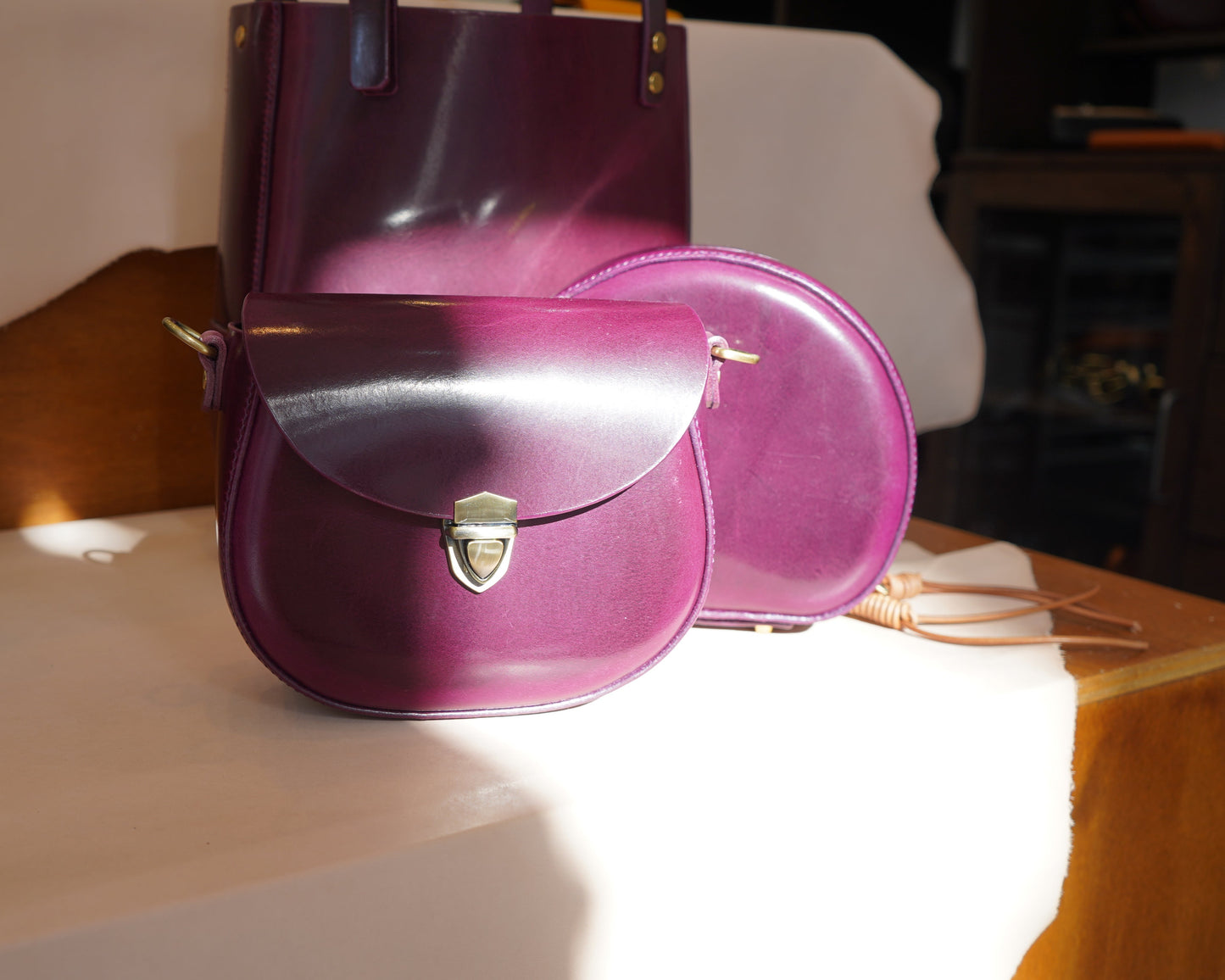 Hand-stitched Stone M shoulder bag, mini bag, ladies bag, Italian cowhide