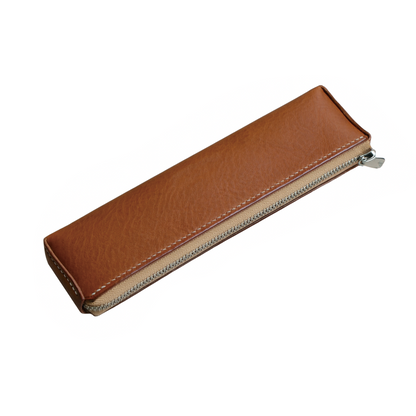 『手縫い 』軽量ペンケース 45g /YKKエクセラ使用 コンパクト 本革 文具ケース