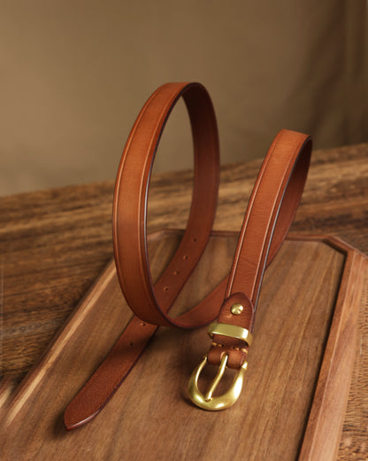 レザーベルト 25mm イタリア牛革　シンプル　革ベルト　belt