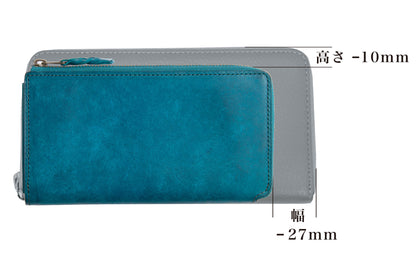 「1秒財布®︎」速い小さい薄い長財布 レジでモタつかず後ろを気にしない！カードが立つ、お札が噛まない新構造