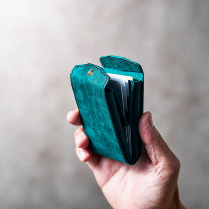 片手で瞬時に開き、カードが立つ！カードウォレット『スナップホルダー』