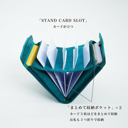 片手で瞬時に開き、カードが立つ！カードウォレット『スナップホルダー』