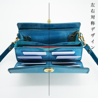 コンパクトにおでかけ！『1秒ショルダー®︎wallet』　秒でサクッと、片手だけでお支払い！スマホも入る！小さく速いお財布ショルダー