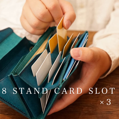 「カードが立つ／小銭が広がる」小さい長財布 stand up wallet GA/ graffi（スタンドアップウォレットGA/ グラフィー）