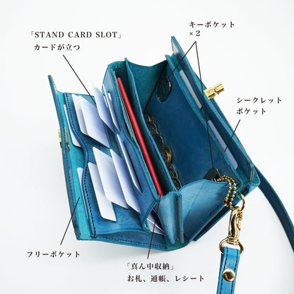 コンパクトにおでかけ！『1秒ショルダー®︎wallet』　秒でサクッと、片手だけでお支払い！スマホも入る！小さく速いお財布ショルダー
