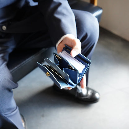 カードが立つ！ お札が折れずにスルッと出し入れ！箱型ミニ財布「SKITTLE /スキットル」