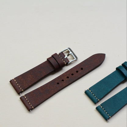 手縫い腕時計ベルト シンプル マルゴーレザー イタリアンレザー