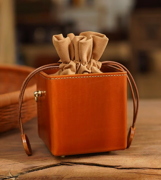 Leather box Genuine leather box shoulder bag