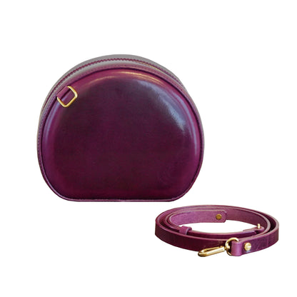 『手縫い 』Oreade オレアド  イタリアンレザー 円形ショルダーバッグ - スマホ収納・洗練されたデザイン『エシェリア/Eshellia Bovine』