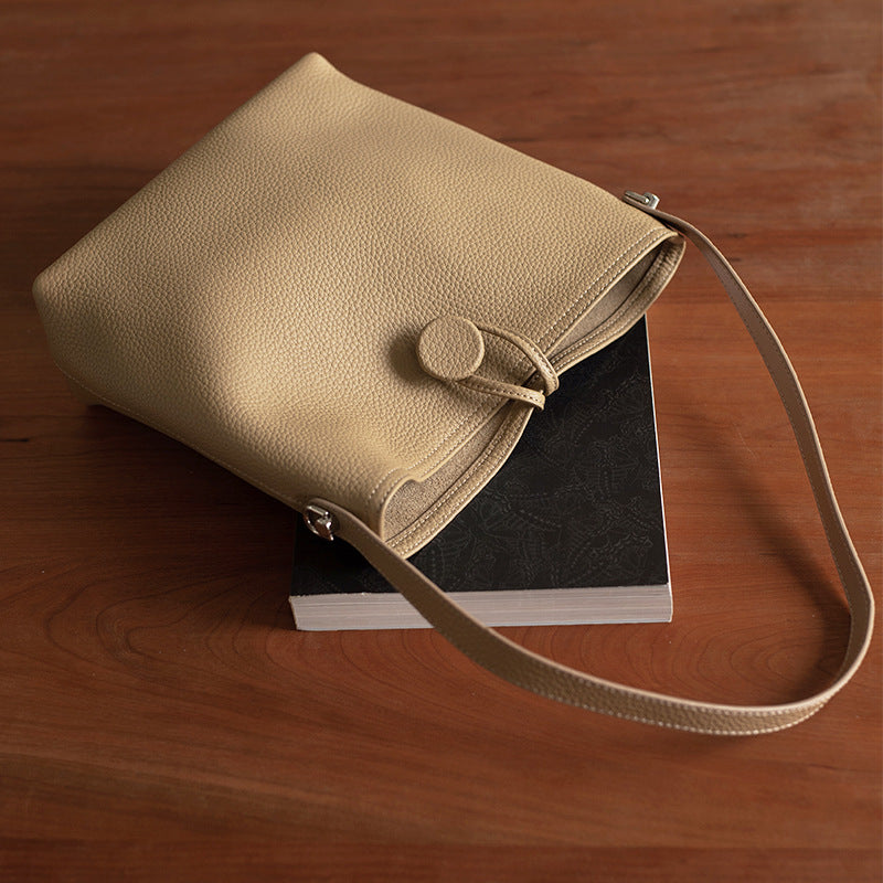 『受注生産』2WAY 本革バケツバッグ — 柔らか牛革のショルダー＆クロスボディ