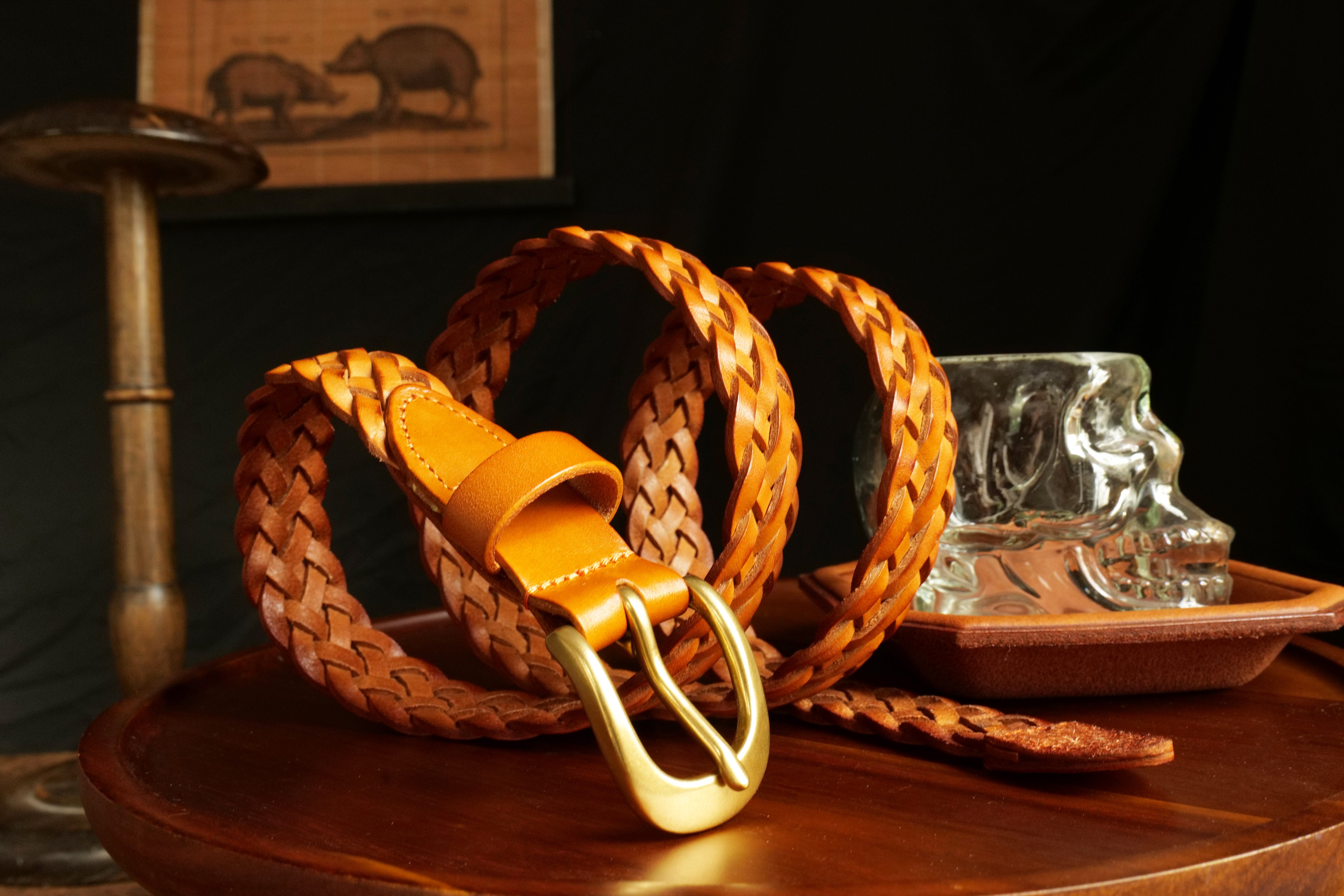 レザーメッシュベルト 真鍮バックル／ハンドメイド クラシック – WALDEIN