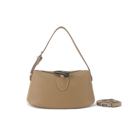 【受注生産】2WAY 牛革ホーンバックルバッグ — 手提げ＆斜め掛けのミニマルエディット