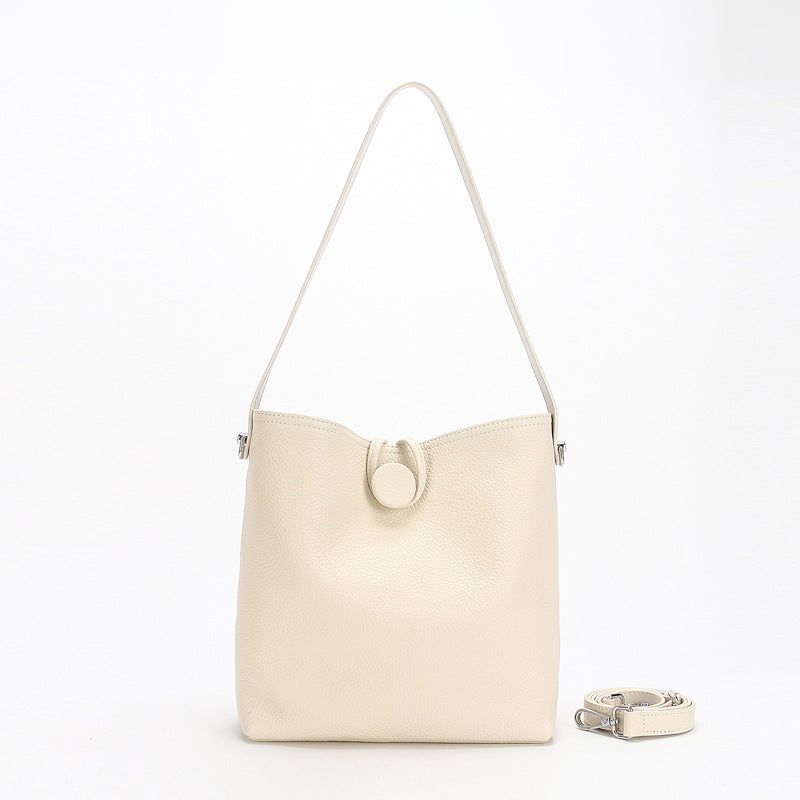 『受注生産』2WAY 本革バケツバッグ — 柔らか牛革のショルダー＆クロスボディ