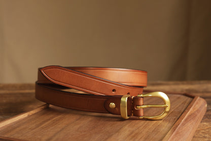 レザーベルト 25mm イタリア牛革　シンプル　革ベルト　belt