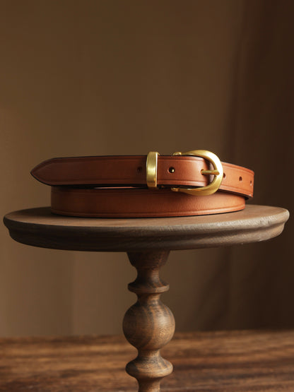 レザーベルト 25mm イタリア牛革　シンプル　革ベルト　belt