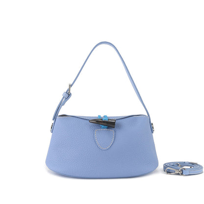 【受注生産】2WAY 牛革ホーンバックルバッグ — 手提げ＆斜め掛けのミニマルエディット