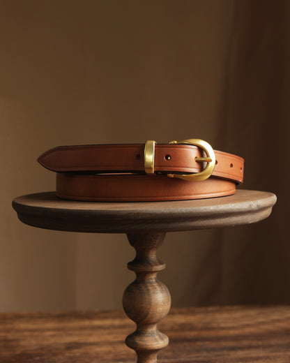 レザーベルト 25mm イタリア牛革　シンプル　革ベルト　belt