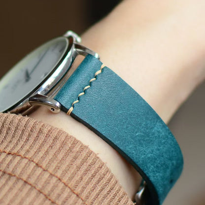 手縫い腕時計ベルト シンプル マルゴーレザー イタリアンレザー