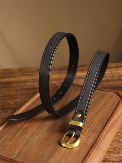 レザーベルト 25mm イタリア牛革　シンプル　革ベルト　belt