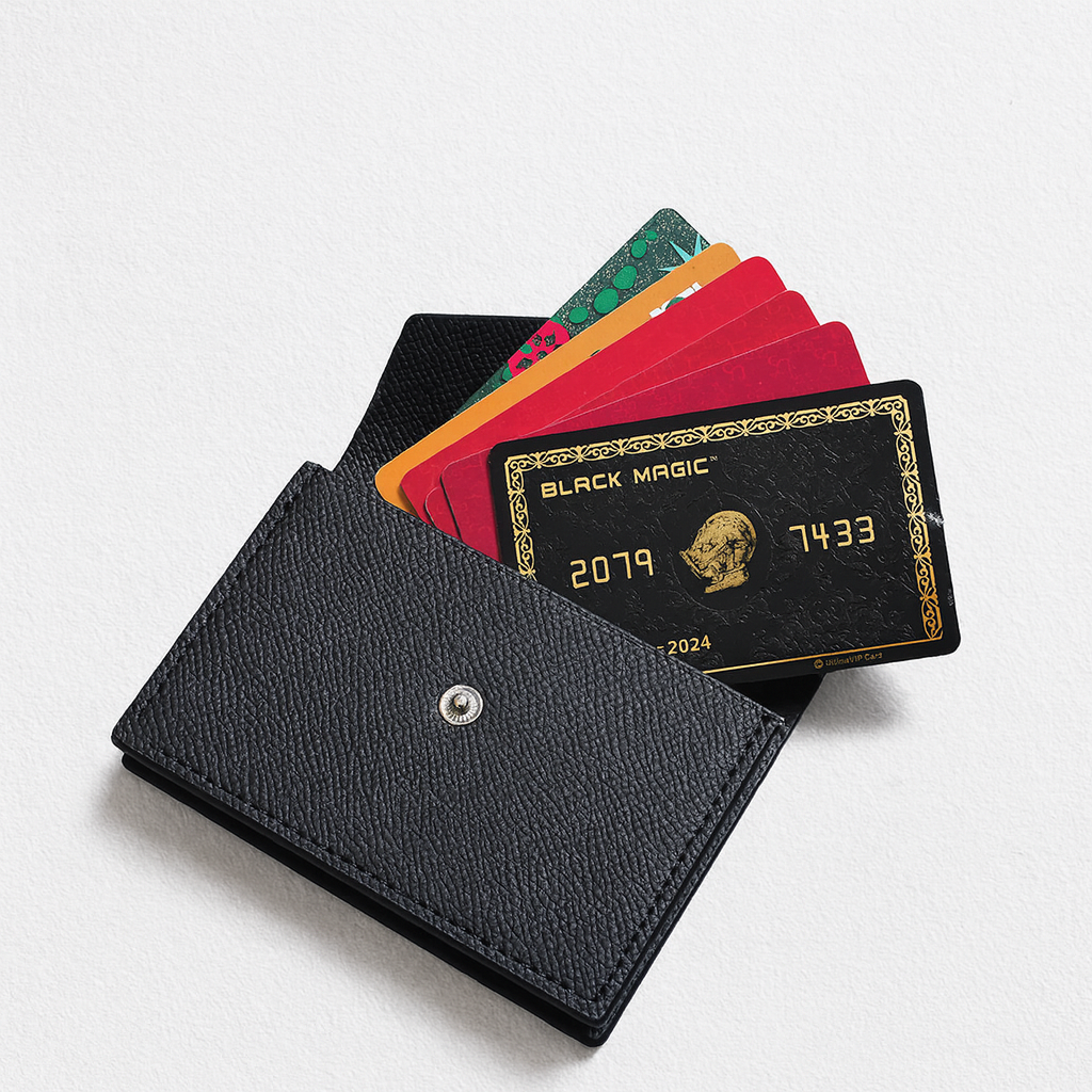 カードケース 本革 ミニ財布小銭入れ背面ポケット 薄型 コンパクト (5色展開)