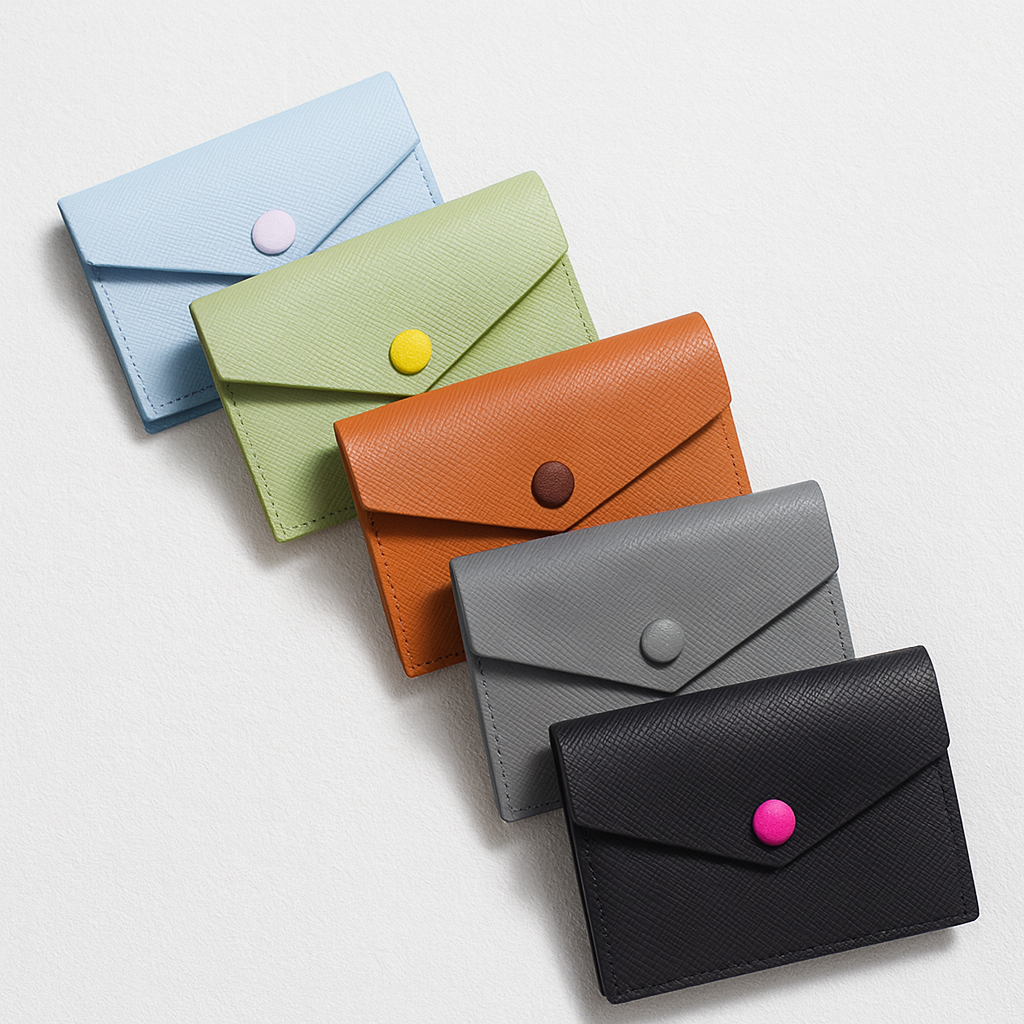 カードケース 本革 ミニ財布小銭入れ背面ポケット 薄型 コンパクト (5色展開)