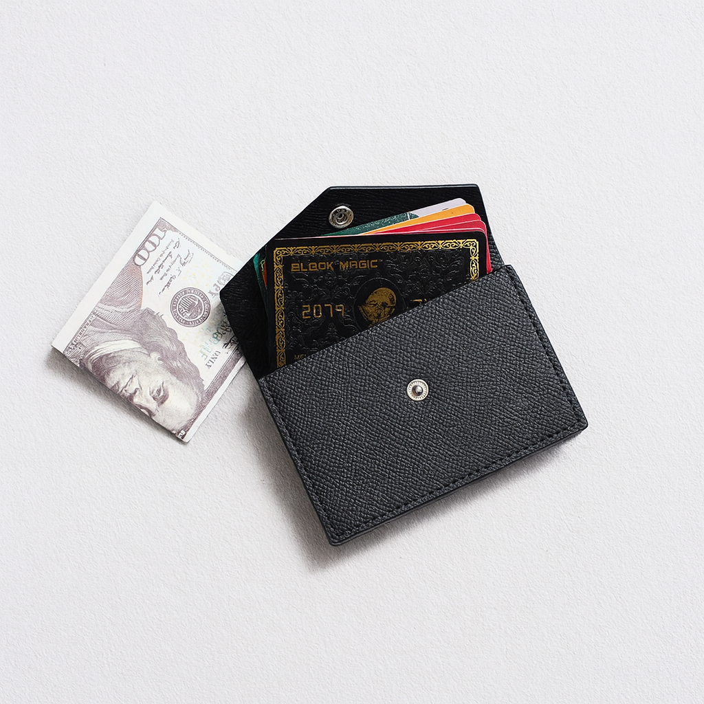 カードケース 本革 ミニ財布小銭入れ背面ポケット 薄型 コンパクト (5色展開)