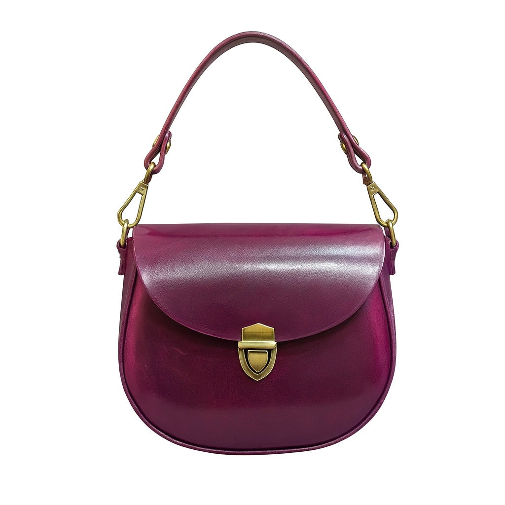 Hand-stitched Stone M shoulder bag, mini bag, ladies bag, Italian cowhide