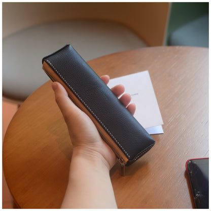 『手縫い 』軽量ペンケース 45g /YKKエクセラ使用 コンパクト 本革 文具ケース