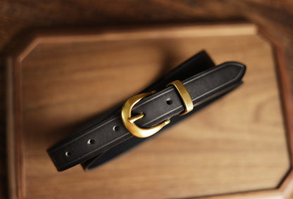 レザーベルト 25mm イタリア牛革　シンプル　革ベルト　belt