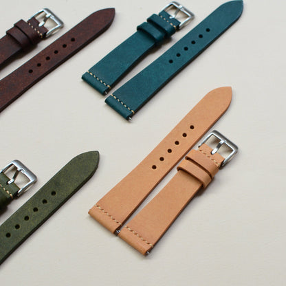 手縫い腕時計ベルト シンプル マルゴーレザー イタリアンレザー