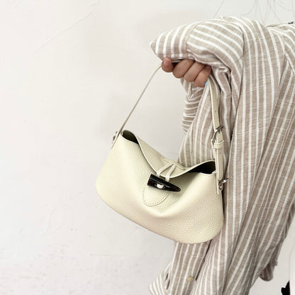 【受注生産】2WAY 牛革ホーンバックルバッグ — 手提げ＆斜め掛けのミニマルエディット