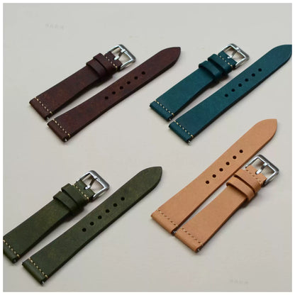 手縫い腕時計ベルト シンプル マルゴーレザー イタリアンレザー