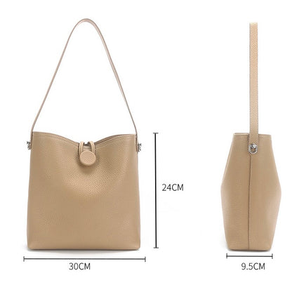 『受注生産』2WAY 本革バケツバッグ — 柔らか牛革のショルダー＆クロスボディ