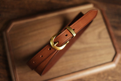 レザーベルト 25mm イタリア牛革　シンプル　革ベルト　belt