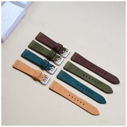 手縫い腕時計ベルト シンプル マルゴーレザー イタリアンレザー
